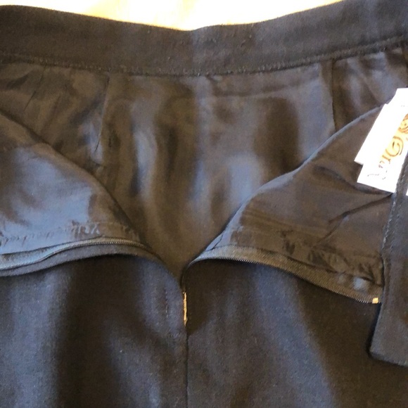 D’ORAZ BLACK SIZE 6 CREPE PENCIL SKIRT PURE VIRGIN WOOL FULLY LINED - #155 - Picture 5 of 8